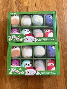 Original Squishmallows 8-Pack Multi-Color Small Pets Plush Set, 2 boxes